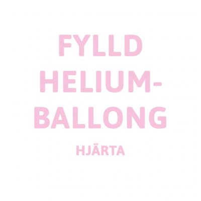 Fylld heliumballong - Storlek: Hjärta