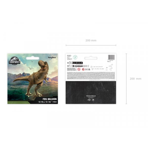 Folieballong Jurassic World T-Rex - Brun