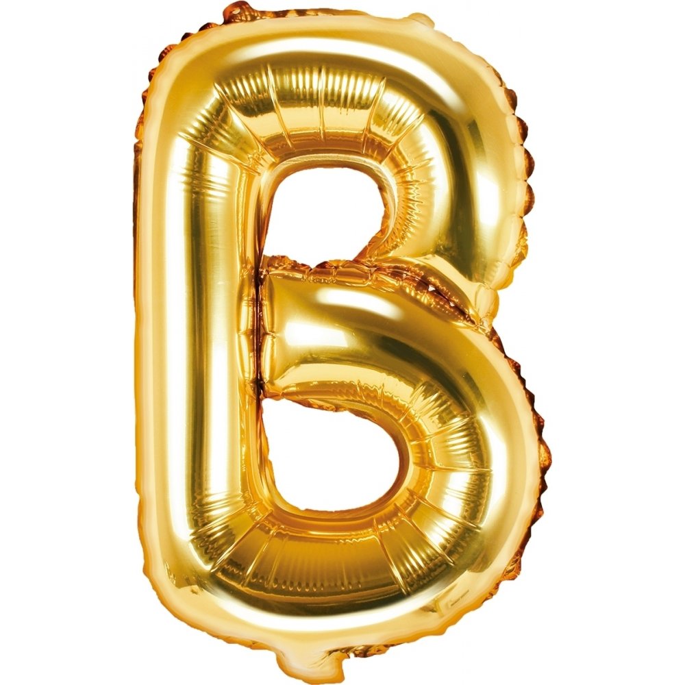 Bokstavsballonger – Guld – 35 cm – Bokstav: B – Bokstavsballonger, Ballonger