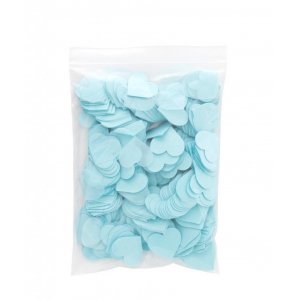 Papperskonfetti - Hj�rtan - Ljusbl� - 100 g