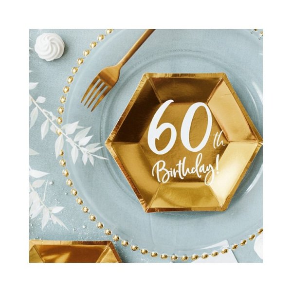 Pappersassietter 60 �r Guld
