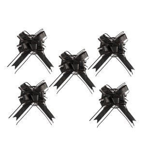 Dekorationsrosetter - Svart - 5-pack