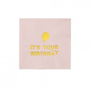 Servetter - It's your birthday - Rosa - 16-pack