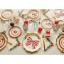 Papptallrikar - Rosett - Beige/guld - 6-pack