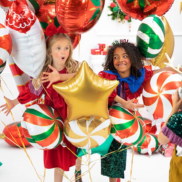 Folieballong - Candy Swirl - Grn