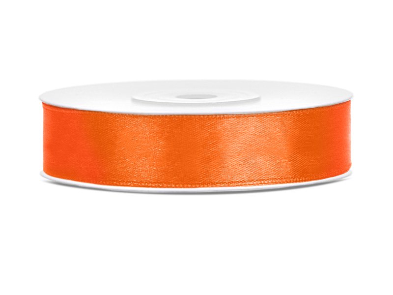 Satinband – Orange – (Bredd: 12 mm) – 25 meter – Satinband, Band & Snören till bröllop