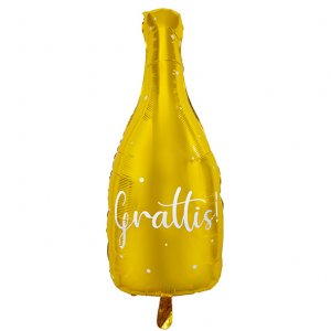 Folieballong - Champagneflaska - Grattis