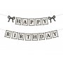 Banner - Happy Birthday - Beige/Svart