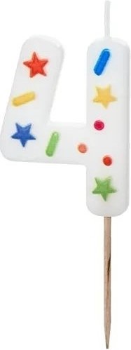 Sifferljus – Sprinkles – 4 – Tårtljus, Tårtdekorationer till kalas