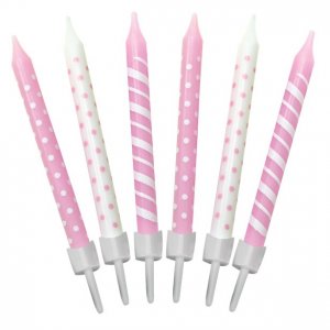 T�rtljus - Ljusrosa mix - 12-pack