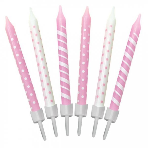 T�rtljus - Ljusrosa mix - 12-pack