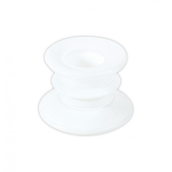 Ljusstake - Glas - Vit - 12-pack