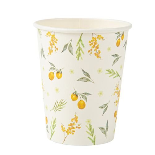 Pappmuggar - Botanisk - Citron - 8-pack