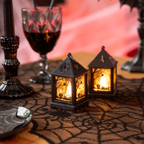 Liten ljuslykta - LED - Halloween - 12 cm