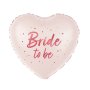 Folieballong - Hjrta - 45 cm - Bride to be - Rosa