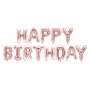 Folieballonger Happy Birthday, ros�