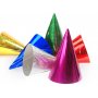 Partyhattar - Holografiska i olika frger - 16 cm - 20-pack