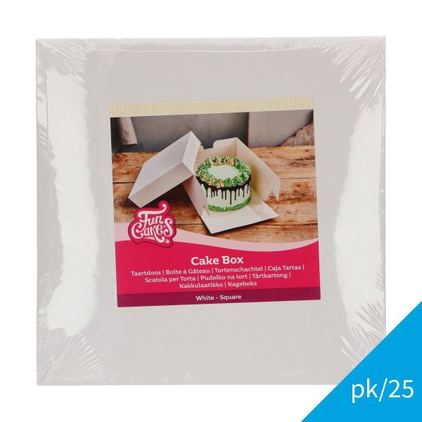 Tårtkartong Vit - 28 x 28 x 15 cm - FunCakes Tårtkartong Vit - 28 x 28 x 15 cm - FunCakes