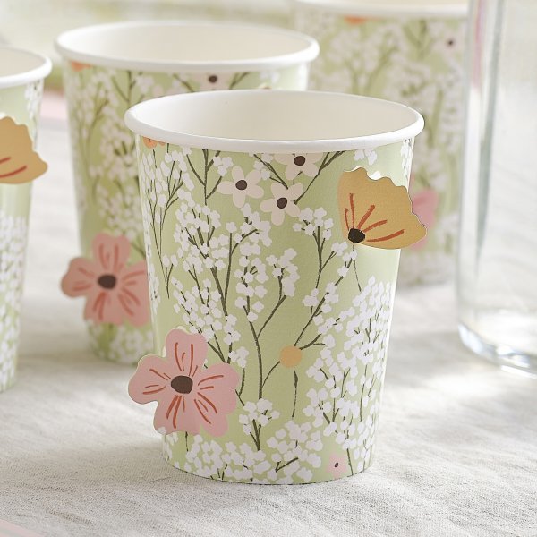 Pappmuggar - Ditsy Floral - 8-pack