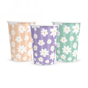 Pappmuggar - Sommarblommor - 8-pack