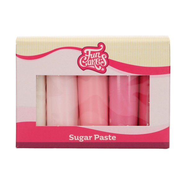 Sugarpaste/Sockerpasta - Mixpack - Rosa - FunCakes - 5x100g