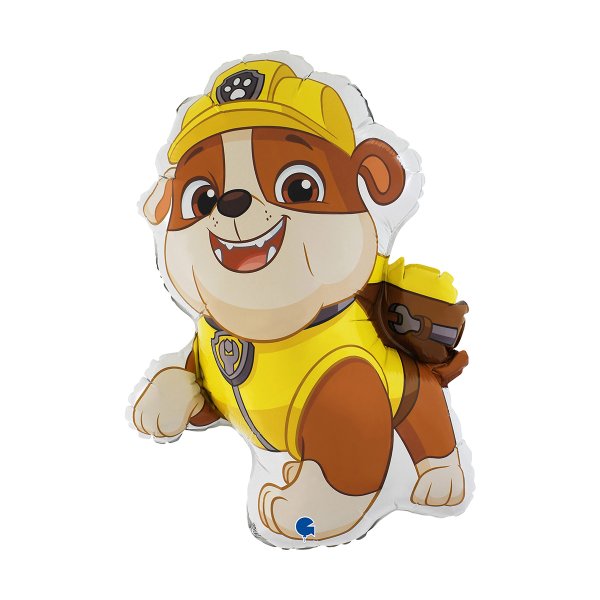 Folieballong - Paw Patrol - Rubble - Shape - 65 cm Folieballong - Paw Patrol - Rubble - Shape - 65 cm