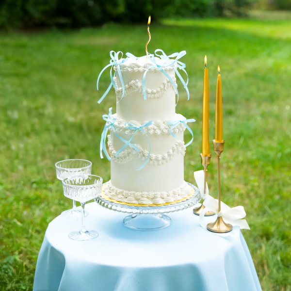 Cake Picks/Cake topper - Rosetter - Ljusblå - 10-pack Cake Picks/Cake topper - Rosetter - Ljusblå - 10-pack