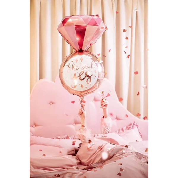 Folieballong - Förlovningsring - She said yes Folieballong - Förlovningsring - She said yes