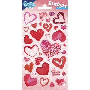 Klistermärken - Hjärtan - Glitter Klistermärken - Hjärtan - Glitter