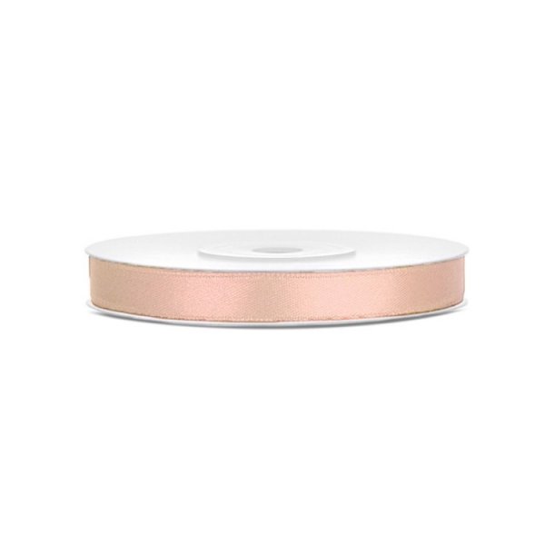 Sidenband, Satinband Aprikos 6 mm