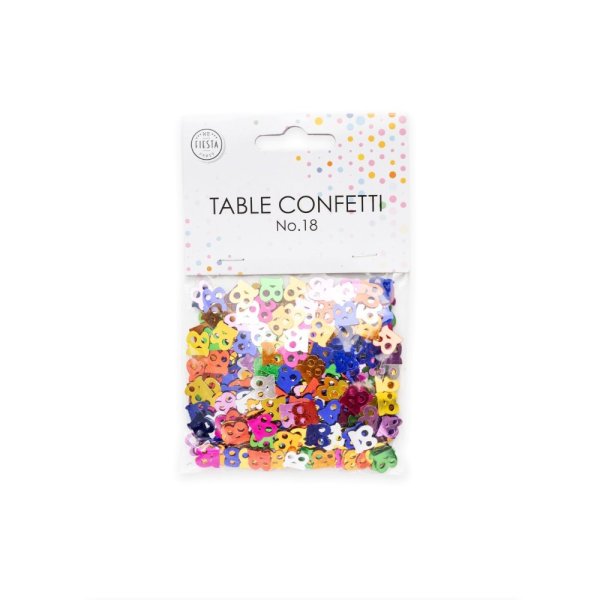 Bordskonfetti - Siffra 18 - Färgmix Metallic - 14 gram Bordskonfetti - Siffra 18 - Färgmix Metallic - 14 gram