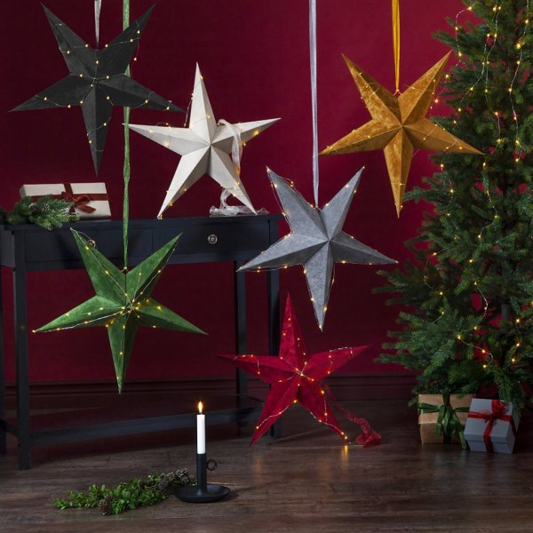 Julstjärna - Velvet - Grå Julstjärna - Velvet - Grå