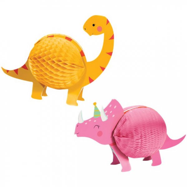 Honeycombs - Dinosaurie - Rosa/Gul - 2-pack