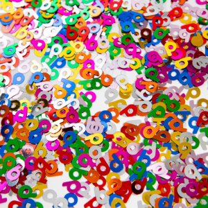 Bordskonfetti - Siffra 9 - F�rgmix Metallic - 14g