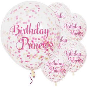 Konfettiballonger - Birthday Princess Konfettiballonger - Birthday Princess