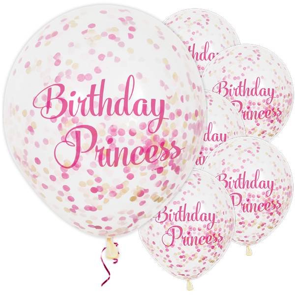 Konfettiballonger - Birthday Princess