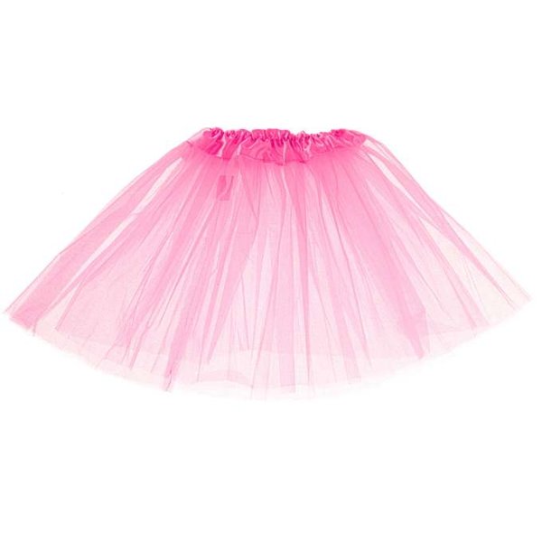 Tyllkjol Tutu 3-lagers Rosa - Maskeradkostym