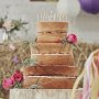 Cake Topper - Boho - Mr & Mrs