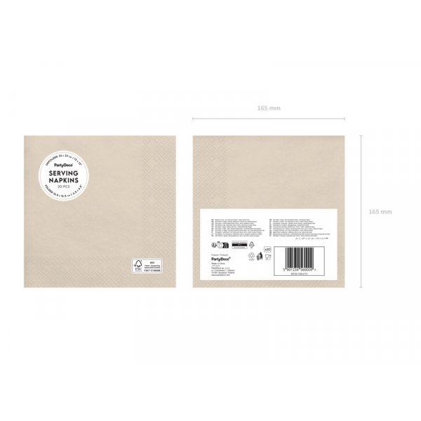 Pappersservetter - Beige