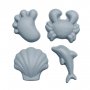 Sandformar - Scrunch - Ljusbl - 4-pack
