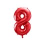 Sifferballong - R�d - 86cm - Siffra: 8