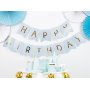 Girlang - \\\"Happy Birthday\\\" - Ljusbl� - 1,75m