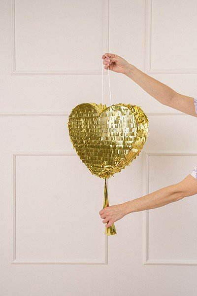 Piñata - Hjärta - Guld Piñata - Hjärta - Guld