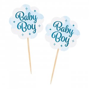 Cake picks - Baby Boy - 12-pack