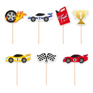 Cake Picks - Racing - 7-pack