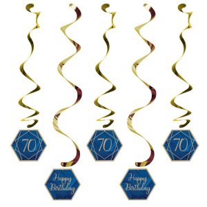 Girlanger 70 �r Marinbl� & Guld