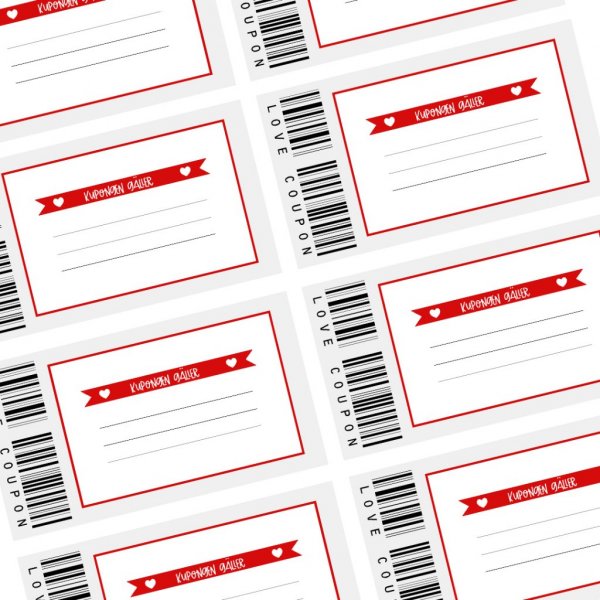 Love Coupons - 20-pack - Röda Love Coupons - 20-pack - Röda