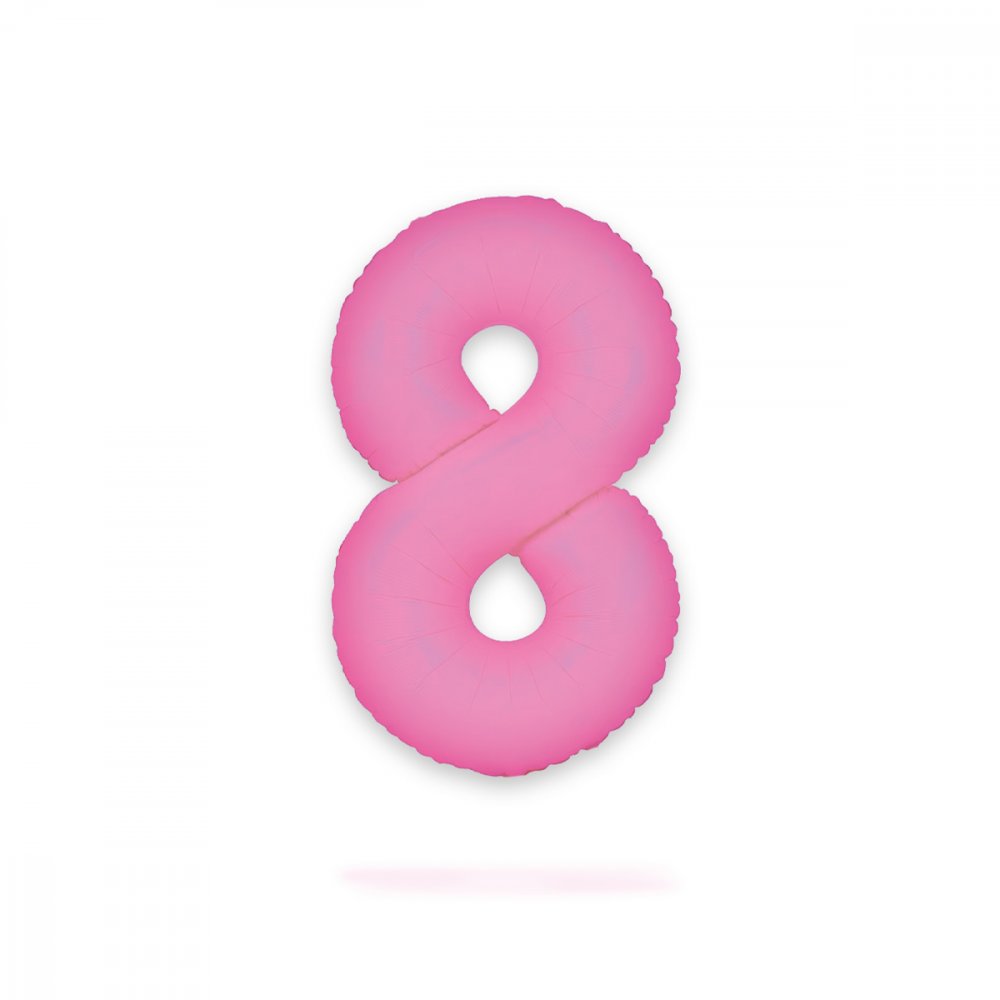 Ballongsiffra - Neon Rosa - 86 cm - Siffra: 8 - Sifferballonger, Ballonger