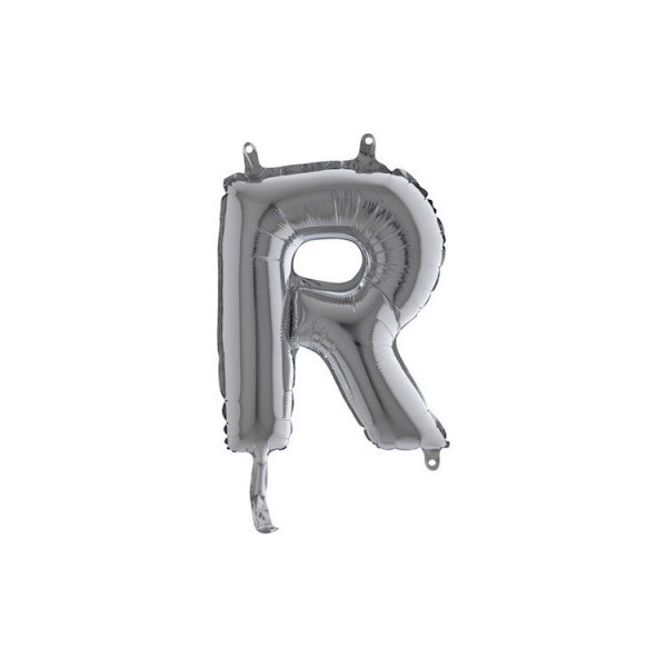 Bokstavsballong Silver 35 cm