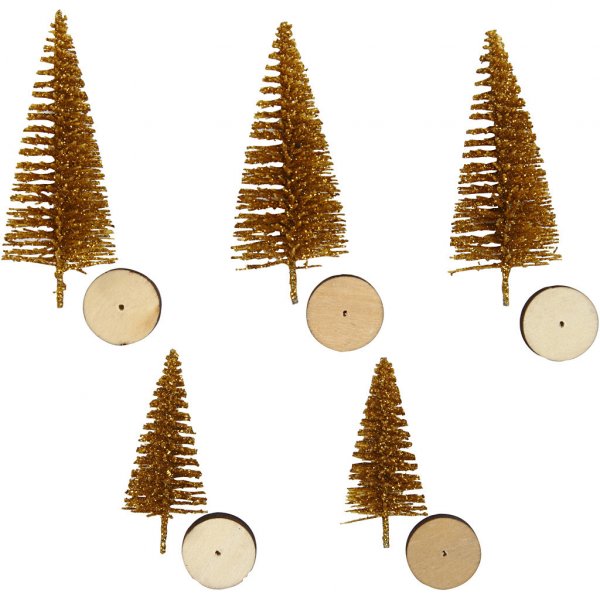 Nissetillbehör - Granar - Guld - 5-pack Nissetillbehör - Granar - Guld - 5-pack